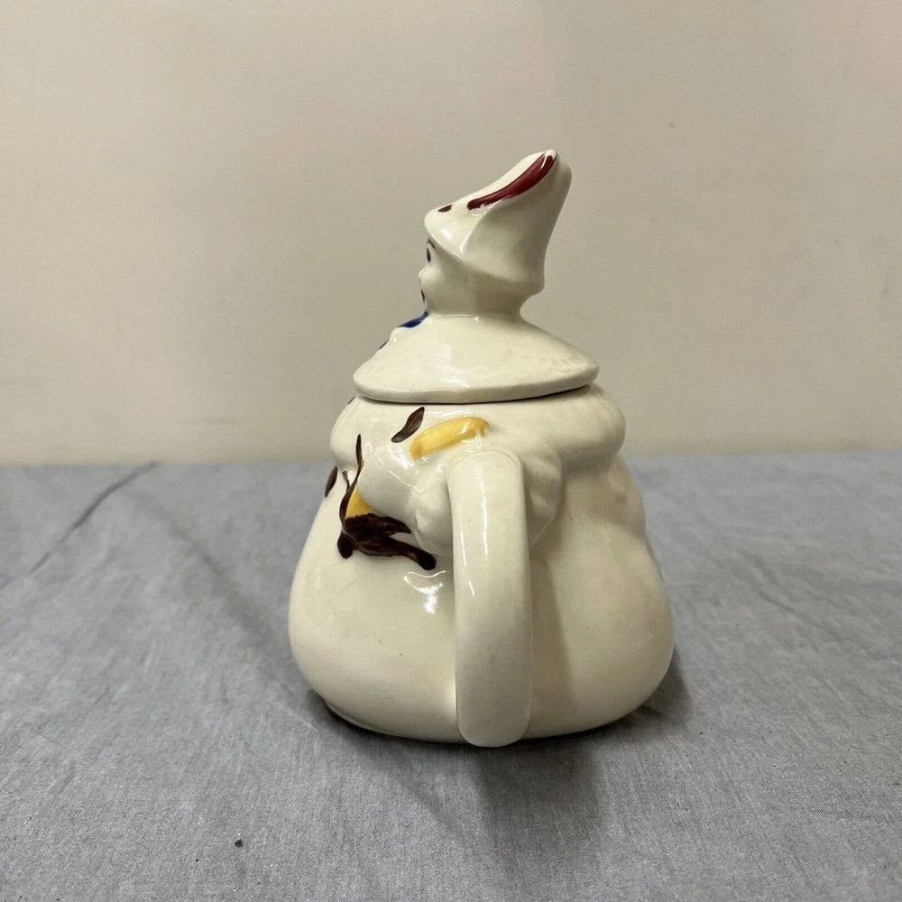 Tom the Pipers Son 7” Porcelain Tea Pot Vintage 1940’s Shawnee Pottery FS Chrty
